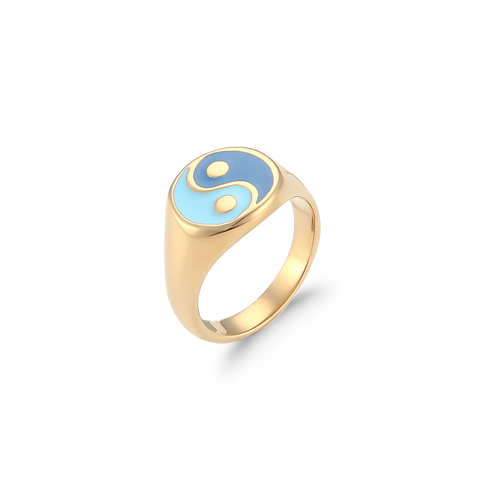 Gold Ying Yang Ring
