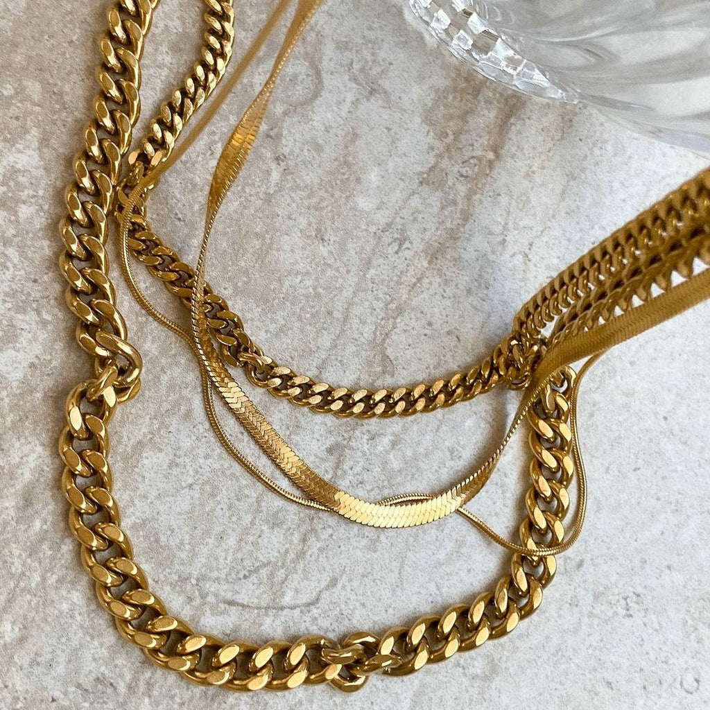 "Sophia" Snake Chain Necklace 18"